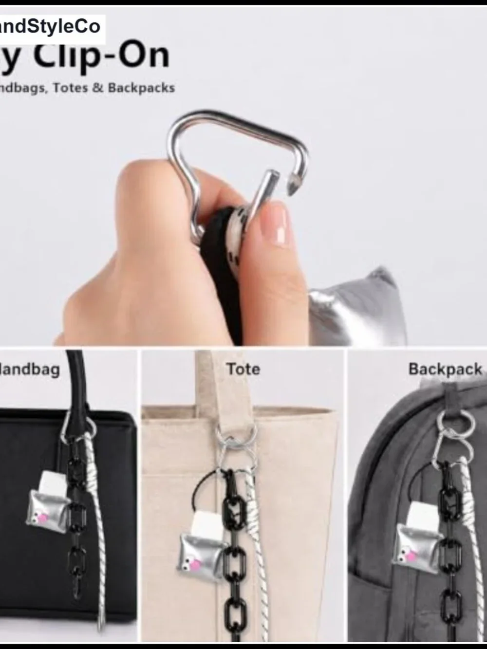 PU Doll Bag Charm, Rhinestone Bow, Keychain, Handbag Backpack Pendant